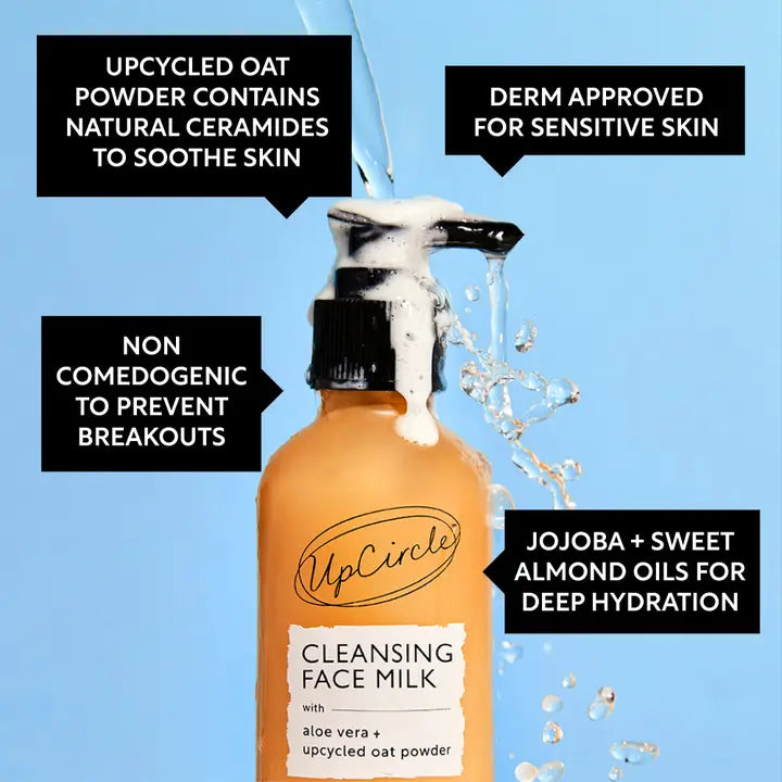 Upcircle - Cleansing Face Milk with Aloe Vera + Upcycled Oat Powder Eco image 1