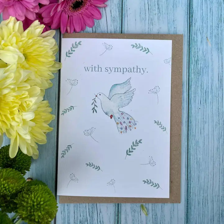 Greetings Cards - Assorted Designs - Eco-Friendly - Sympathy-Dove image