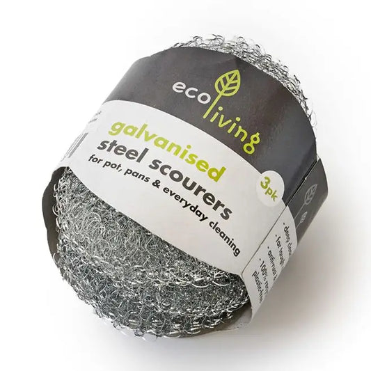 Galvanised Steel Scourers - 3 Pack image 0