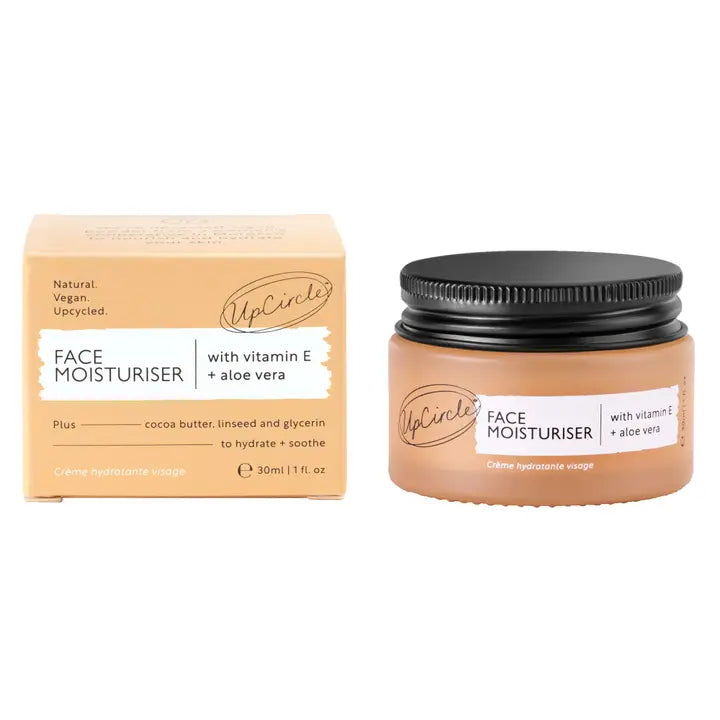 Upcircle - Face Moisturiser with Vitamin E + Aloe Vera Eco Natural - 30ml (Travel Size) image