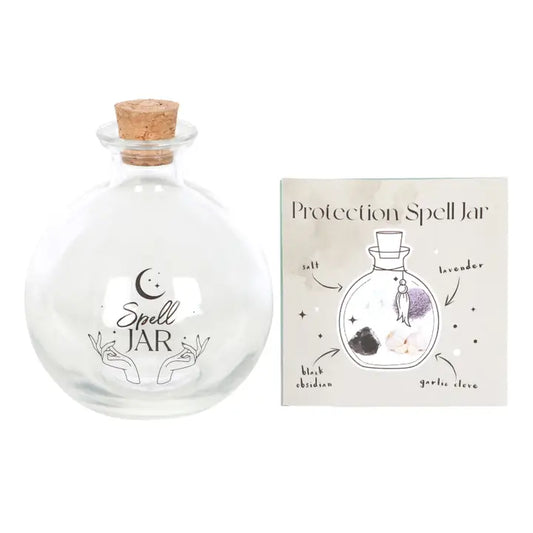 Glass Magic Spell Jar with Recipe Book - 10cm
