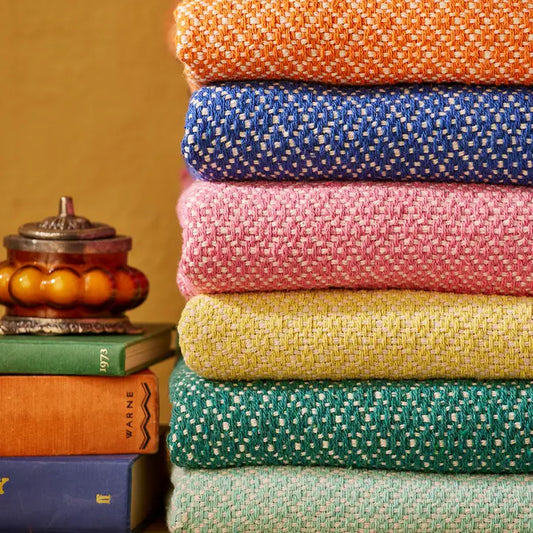 Rosalie Recycled Cotton Throw - Various Colours