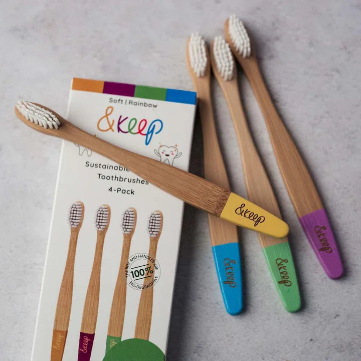 & Keep Children's bamboo Toothbrushes
